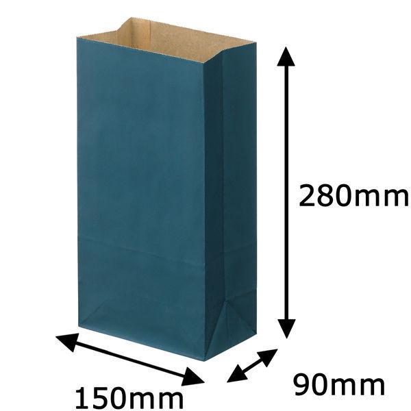 シモジマ／HEIKO カラー角底袋 紺 6号 幅150×高さ280×マチ幅90ｍｍ 1セット（500枚：100枚入×5袋）