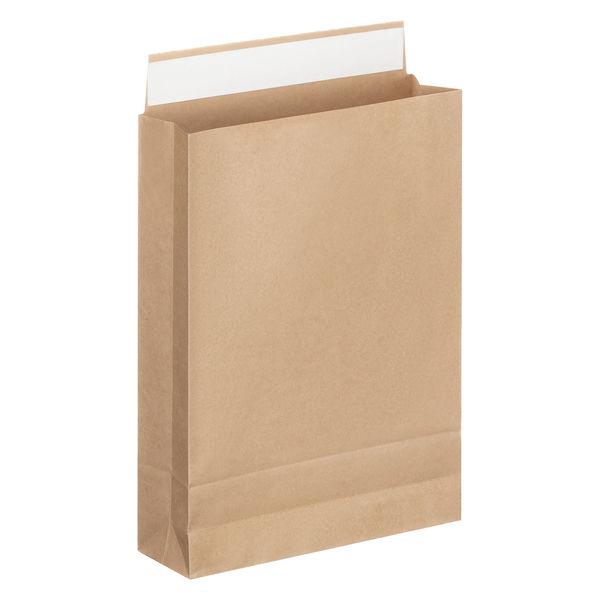 「現場のチカラ」 スーパーバッグ 宅配袋（紙製） 茶 中サイズ 封かんシール付 1パック（10枚入） オリジナル
