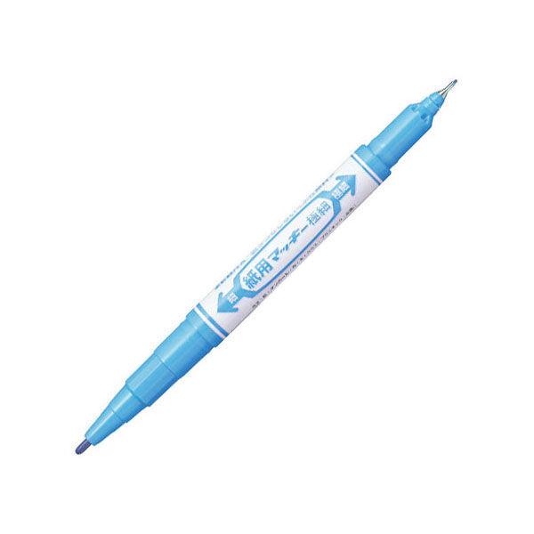 紙用マッキー 数量限定 細字 極細 詰め替えタイプ ライトブルー 水性ペン 10本 ゼブラ WYTS5-LB 新色追加して再販