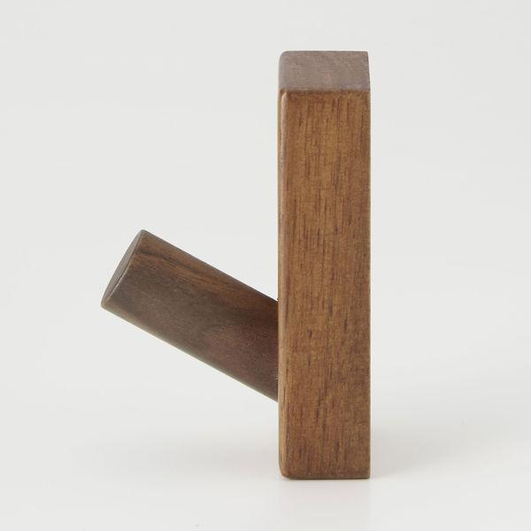 LOHACO - 無印良品 壁に付けられる家具フック ウォールナット材 良品計画