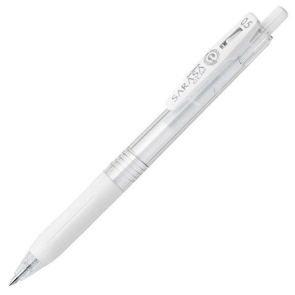上等 ゲルインクボールペン サラサクリップ ノック式 通販 0.5mm ミルクホワイト ゼブラ JJ15-MKW 10本 白