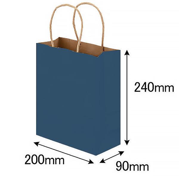 手提げ紙袋　丸紐　ベーシックカラー　青　SS　1セット（900枚）　スーパーバッグ  オリジナル