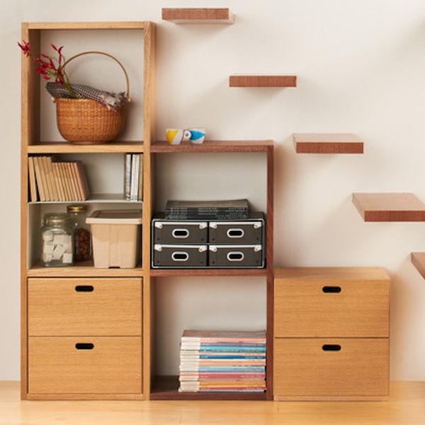 LOHACO - 無印良品 スタッキングシェルフ コの字棚 幅37.5×奥行28×高さ