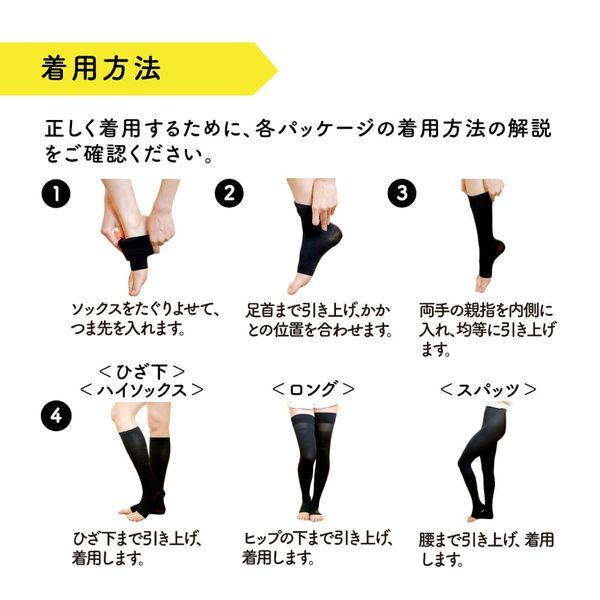 LOHACO - おうちでメディキュット ひざ下 M ブラック Dr.Scholl
