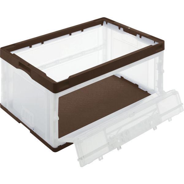 アスクル 折りたたみコンテナ 現場のチカラ ブラウン　20個セット LOHACO - 【折りたたみコンテナ】 アスクル 「現場のチカラ