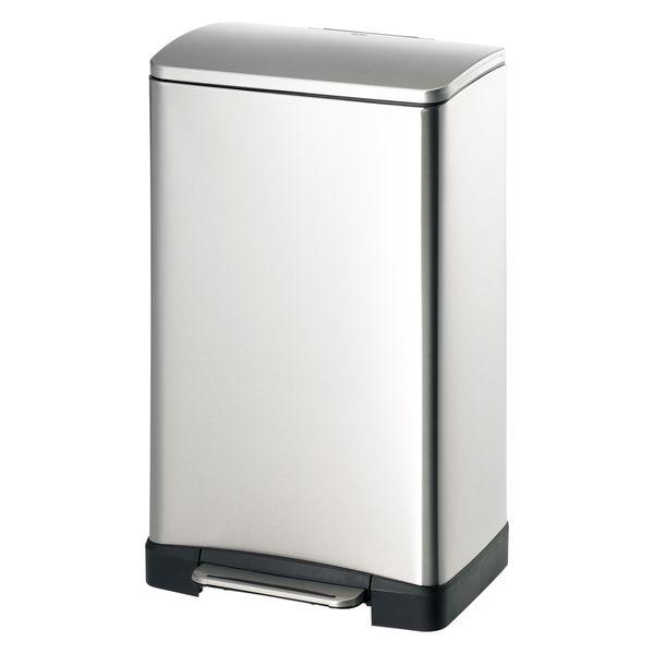 LOHACO - EKO ステンレスペダル式ゴミ箱 角型ヨコ 40L 1個 幅402×奥行 