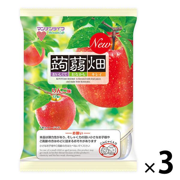 マンナンライフ 蒟蒻畑 【人気急上昇】 3袋 超爆安 りんご味