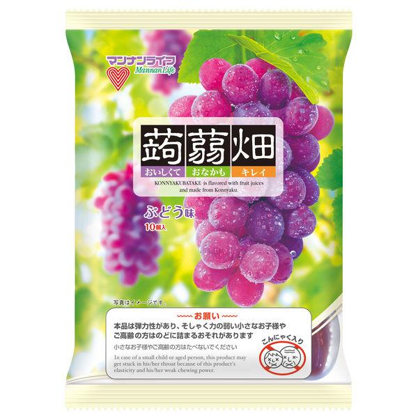 こんにゃくミニゼリー、ぷるんぷるんQoo、蒟蒻畑、デルモンテすりおろし果実 LOHACO - マンナンライフ 蒟蒻畑 ぶどう味 1セット（3袋） 蒟蒻ゼリー