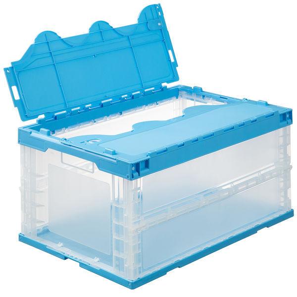 アスクル 折りたたみコンテナ 現場のチカラ ブラウン　20個セット 折りたたみコンテナ】 アスクル 「現場のチカラ」 軽量折り畳み