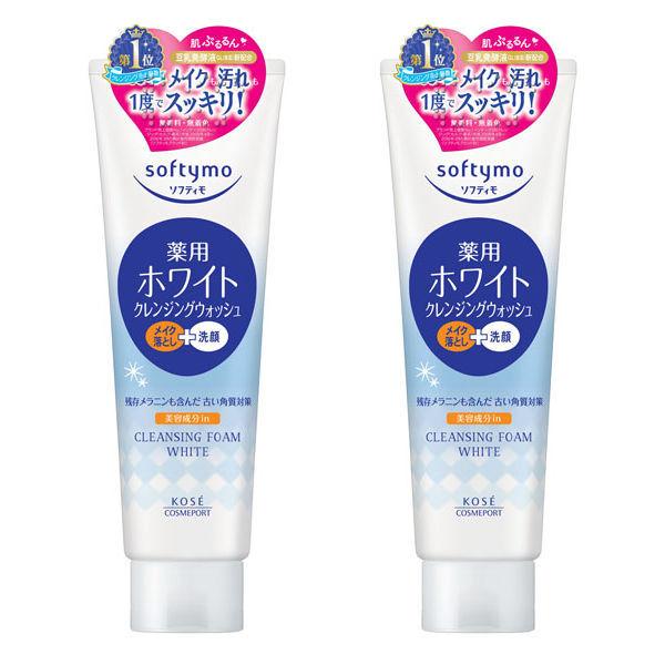 ソフティモ ホワイト薬用クレンジングウォッシュ 無香料・無着色 190g×2個　洗顔料 皮脂 毛穴ケア　コーセーコスメポート