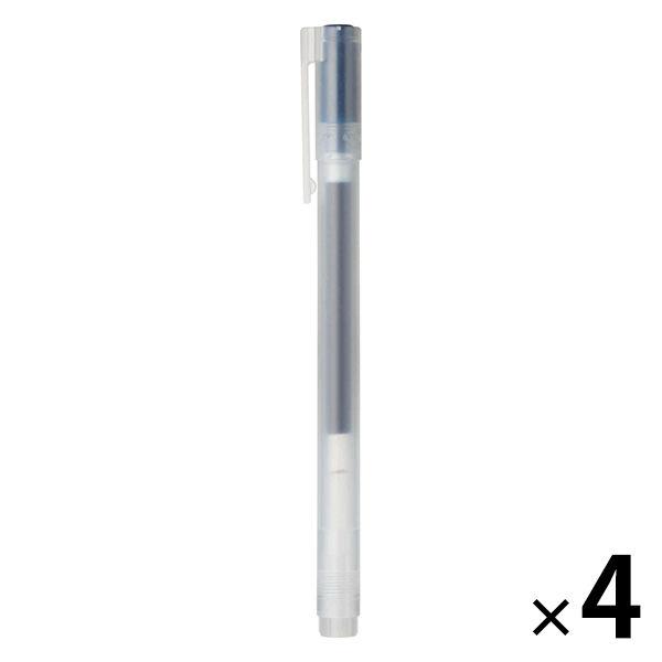 無印良品 激安通販 ゲルインキボールペン キャップ式 0.5mm お買い得品 良品計画 ブルーブラック 4本