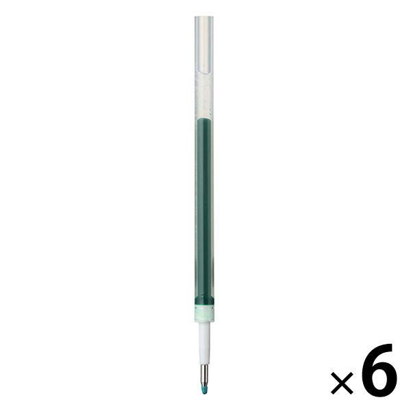 無印良品 替芯 有名な ゲルインキボールペン 0.38mm 6本 良品計画 緑 通常便なら送料無料