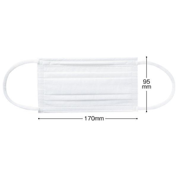 耳にやさしい やわらかいマスク 個包装 レギュラー　ホワイト　サージカル　１セット（500枚：50枚入&times;10箱） アスクル オリジナル