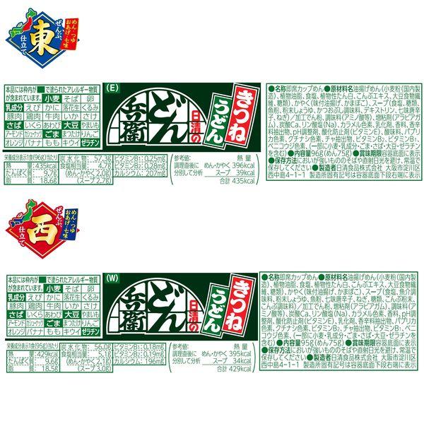 LOHACO - 日清食品 日清のどん兵衛 東西食べ比べセット うどん・そば