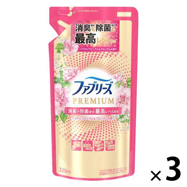 【アウトレット】ファブリーズ 布用 W除菌+消臭 プレミアム フローラル＆ブロッサム 詰め替え 320mL 1セット（1個×3） 消臭スプレー