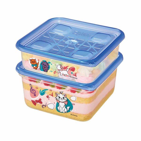 ジップロック　ディズニー　コラボ　マリー LOHACO - 数量限定 ジップロック コンテナー 食品保存容器 正方形