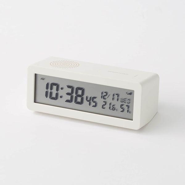 【新品未使用未開封品】無印良品 デジタル電波時計(大音量アラーム機能付)ブラック LOHACO - 無印良品 デジタル電波時計（大音量アラーム機能付） MJ