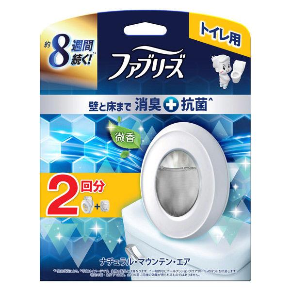 ファブリーズ トイレ用消臭剤+抗菌 トイレ用 置き型 ナチュラル・マウンテン・エア 1パック（本体+詰替1個） P＆G