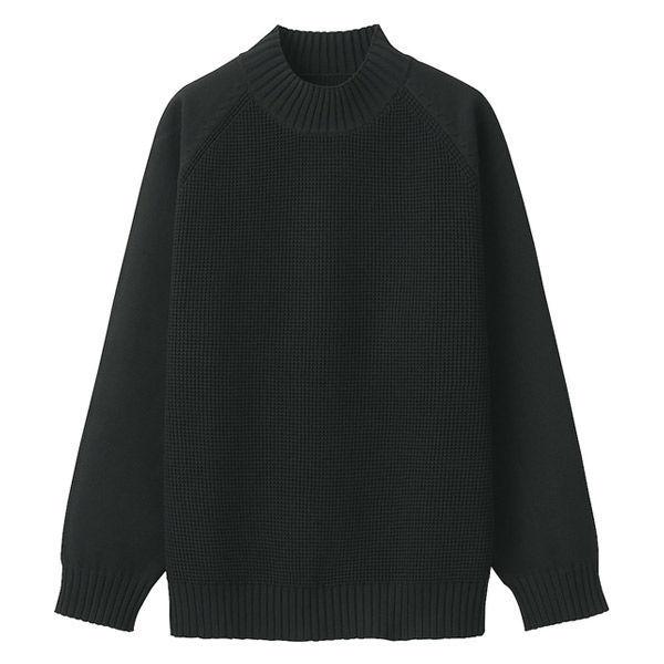 SALE 無印良品 軽くて型崩れしにくいハイネックセーター 婦人 黒 良品計画 チープ M お買い得品