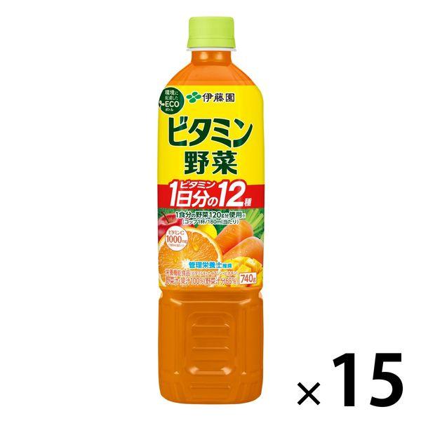 栄養機能食品 美品 営業 伊藤園 エコボトル ビタミン野菜 1箱 740g 15本入 野菜ジュース