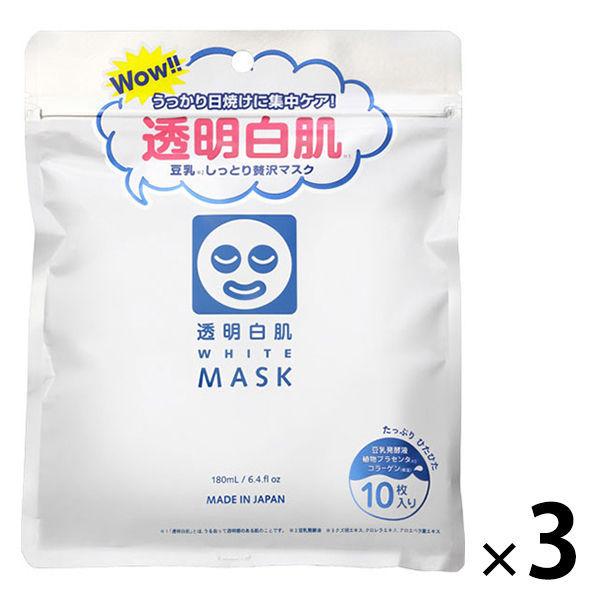 透明白肌 ホワイトマスクN 10枚入 石澤研究所 ×3袋（10枚入×3）