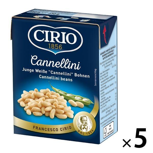 素材缶詰 カンネッリーニ 白いんげん豆 水煮 380g 1セット（5個） チリオ