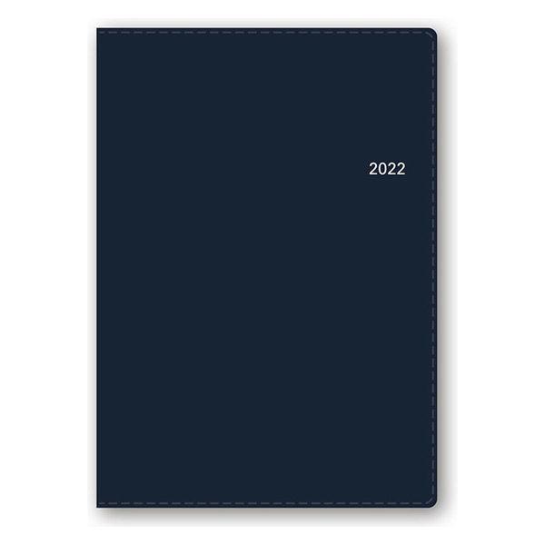 2022年度 手帳 12月始まり NOLTY キャレルバーチカル1 ついに入荷 激安☆超特価 月曜始 月間+週間バーチカル A6 ダークネイビー 2021