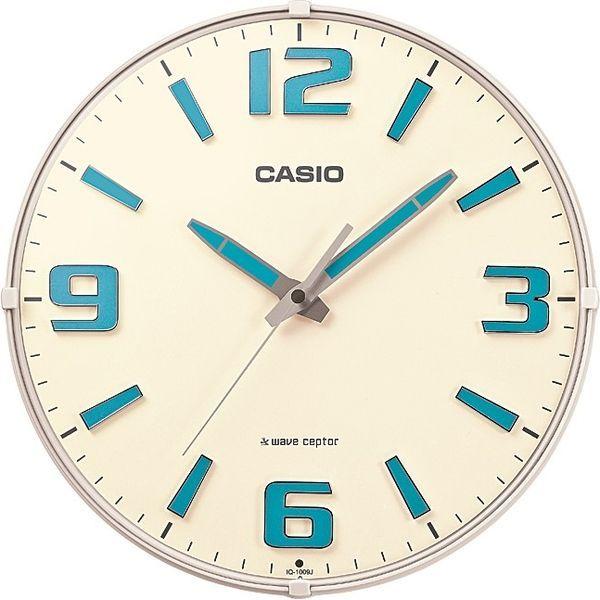 CASIO カシオ計算機 ウェーブセプター 爆買い新作 電波 アナログ ホワイト 掛け時計 取寄品 マーケティング IQ-1009J-7JF 1個