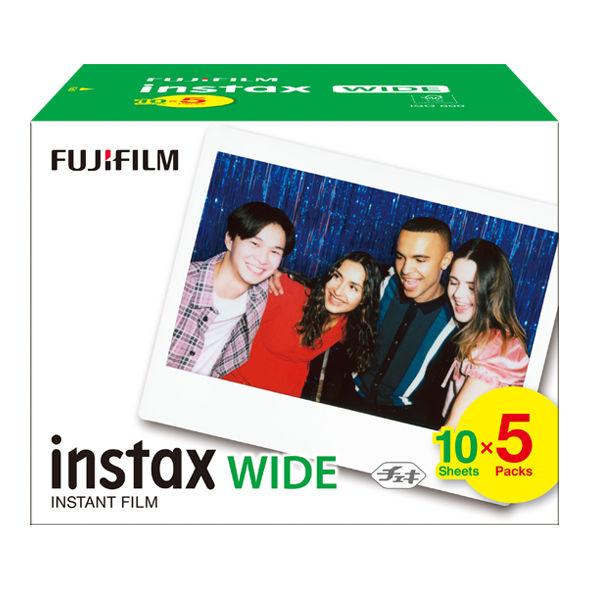 【未開封】FUJIFILM instax WIDE インスタントフィルム LOHACO - 富士フイルム インスタントフィルム instax WIDE 10枚×5