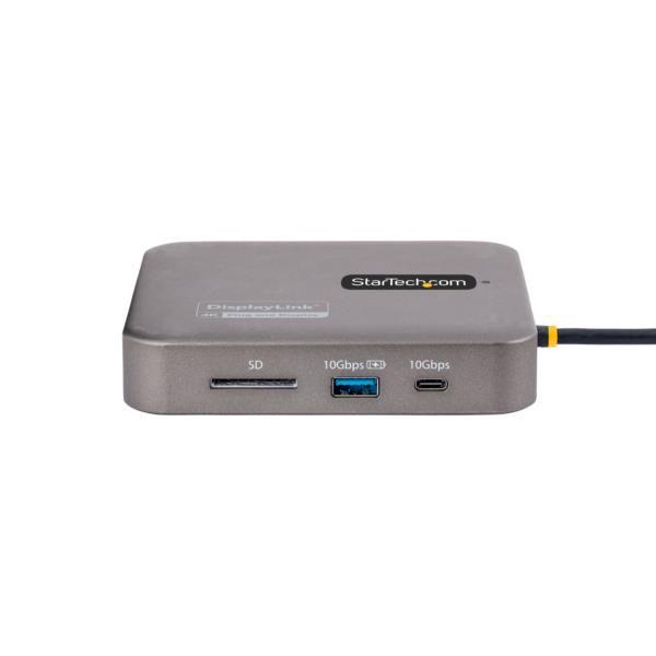 USBハブ Type-C接続 HDMI（4K60Hz）×2 LANポート USB-A USB-C SDカードリーダー ドッキングステーション 1個