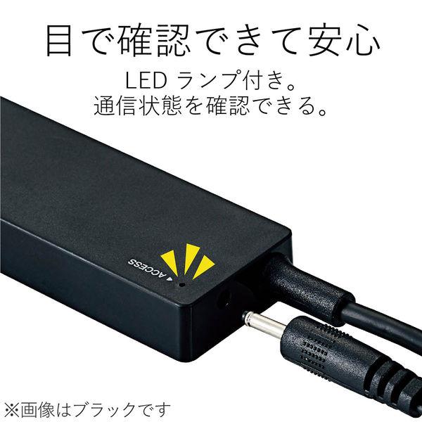 USBハブ 2.0 4ポート セルフパワー バスパワー ケーブル長1.5m ACアダプタ ホワイト U2H-AN4SWH エレコム 1個