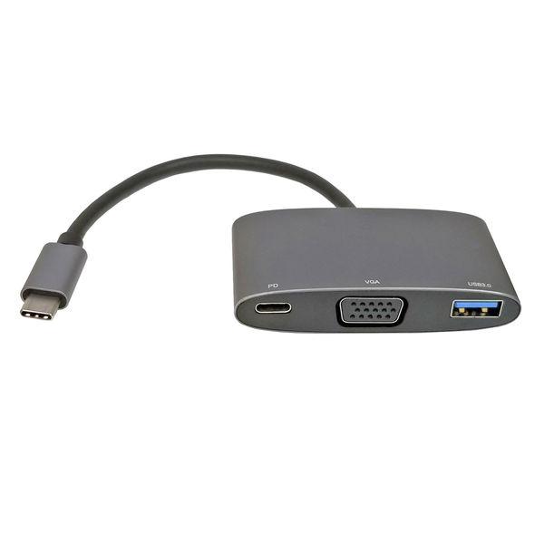 Vodaview　USB(Type-C)マルチDockアダプタ USB(C_Ver3.1)→VGA+USB(A/C)VV-USCVG-DOCK-DO-2