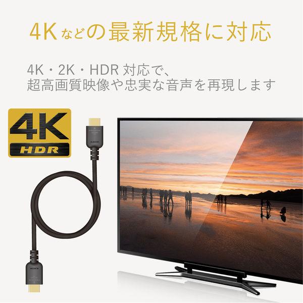 HDMIケーブル 2ｍ 4K/Ultra HD対応PremiumHDMIケーブル スタンダード ブラック DH-HDPS14E20BK エレコム 1本