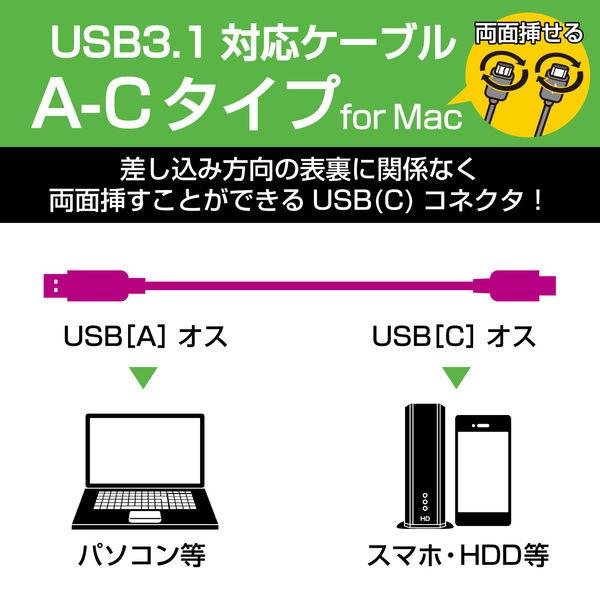 エレコム USB3.1ケーブル（AーTypeC） USB3-APAC20WH 1個