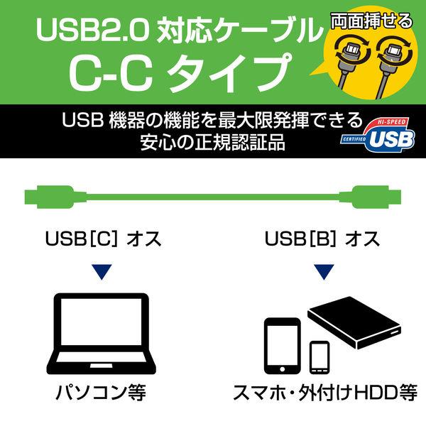 エレコム USB2.0ケーブル（TypeーCーTypeC） U2C-CC5P30NBK 1個