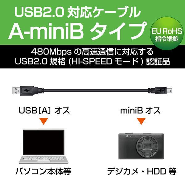 エレコム USB2.0ケーブル（miniーBタイプ） U2C-M20BK 1個