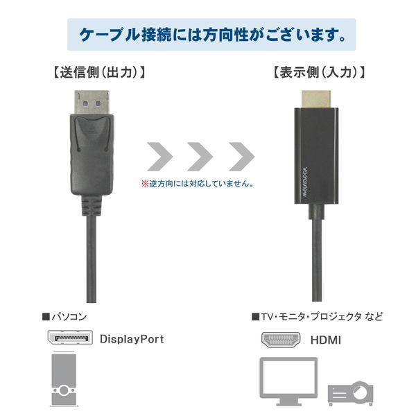 Vodaview DisplayPort-HDMI 変換ケーブル 3m VV-DPHDA VV-DPHDA030-DO 1本