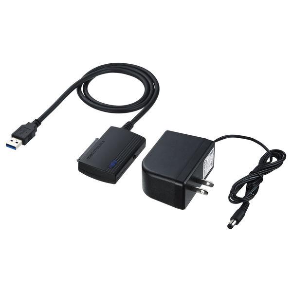 サンワサプライ 変換ケーブル A[オス]-シリアルATA[オス]（HDD・SSD・ドライブ用） ブラック USB3.0 USB-CVIDE3 1個