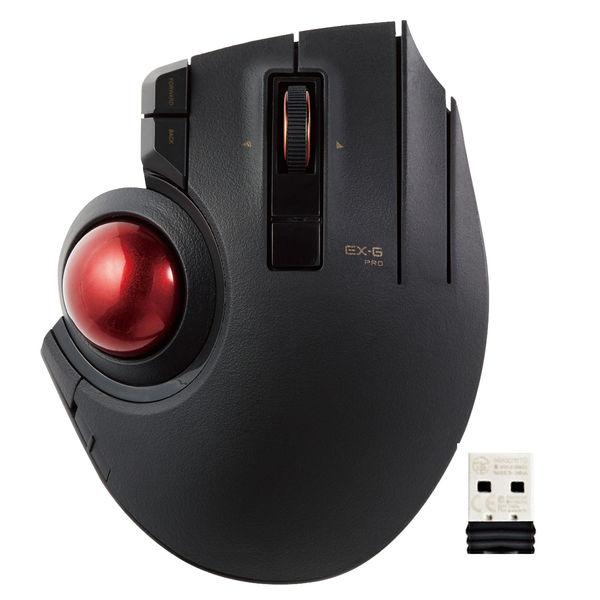 トラックボールマウス 有線/無線/Bluetooth併用 8ボタン 親指 EX-G PRO ブラック M-XPT1MRBK エレコム 1個