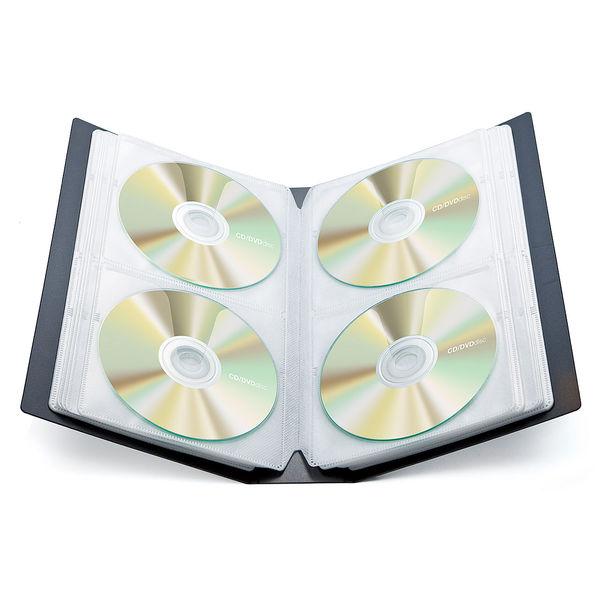 サンワサプライ DVD・CDファイルケース（72枚収納・ブラック） FCD-FL72BK 1個