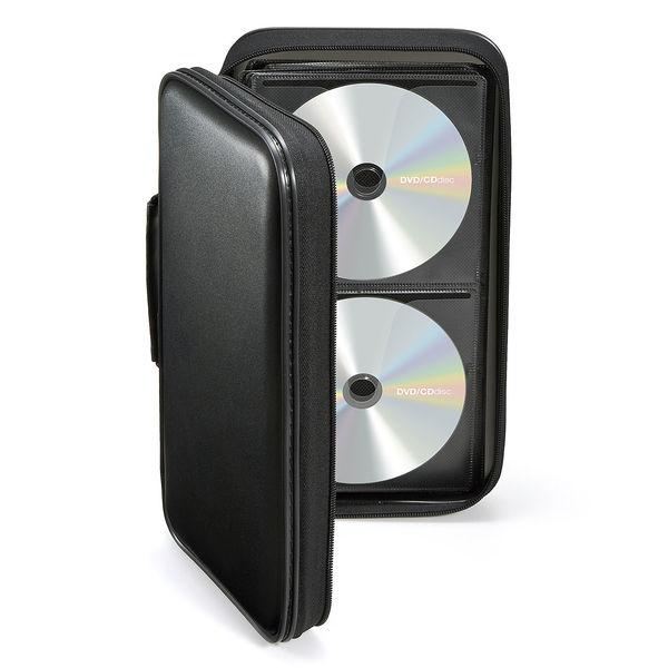サンワサプライ DVD・CDセミハードケース（96枚収納・ブラック） FCD-WL96BK 1個