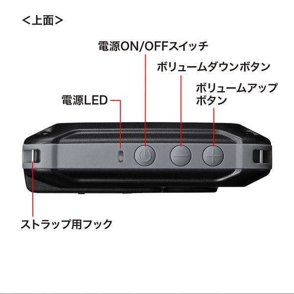 拡声器　メガホン　スピーカーマイク　ポータブル型　ハンズフリー　MM-SPAMP6　サンワサプライ　1個