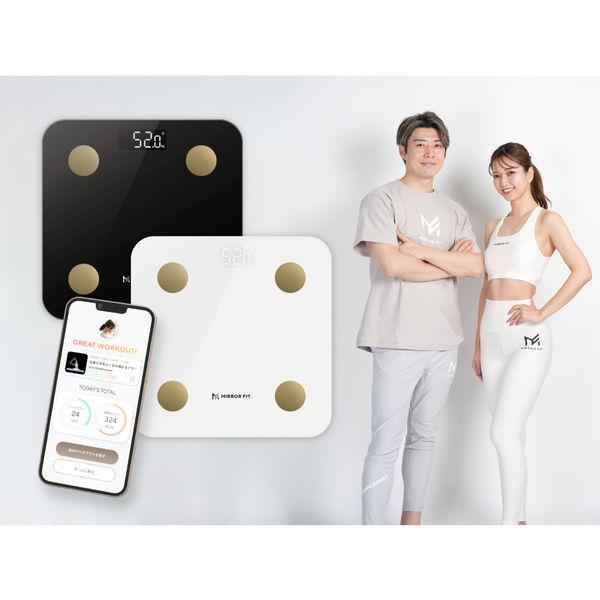 Amazon.co.jp: MIRROR FIT. スマート 体組成計 黒 体重計 スマホ連動