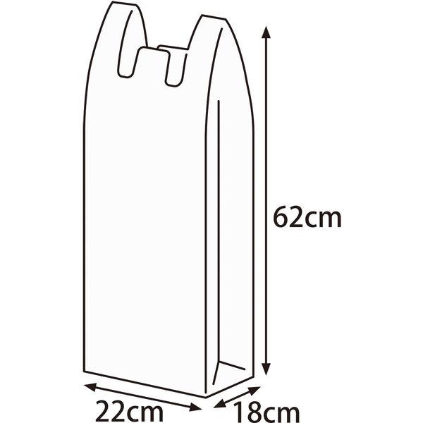 マルアイ 大人の紙おむつ用消臭袋 レジ袋型 縦620×横220mm 1箱（100枚入）