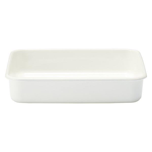 LOHACO - 無印良品 ホーロー保存容器 大 約幅19×奥行23.5×高さ5cm ＋
