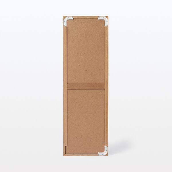 無印良品　オーク材ミラー　大 LOHACO - 無印良品 壁に付けられる家具ミラー オーク材 ライトグレー