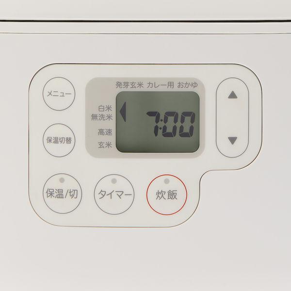 LOHACO - 無印良品 しゃもじ置き付き炊飯器 3合 型番：MJ-RC3A3 良品計画