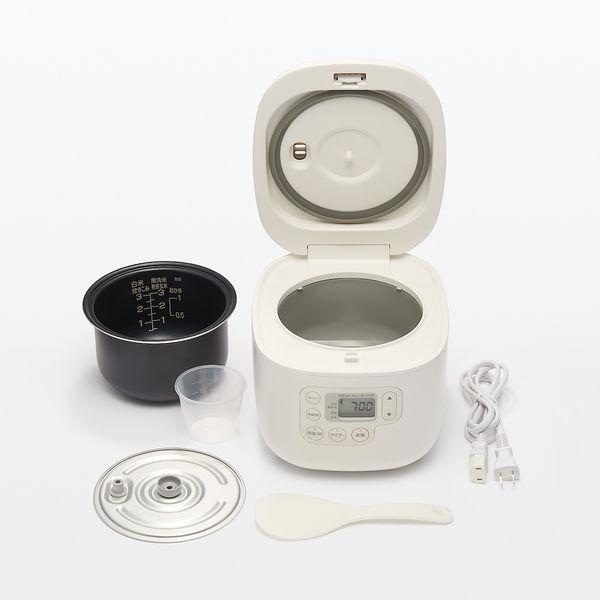 LOHACO - 無印良品 しゃもじ置き付き炊飯器 3合 型番：MJ-RC3A3 良品計画