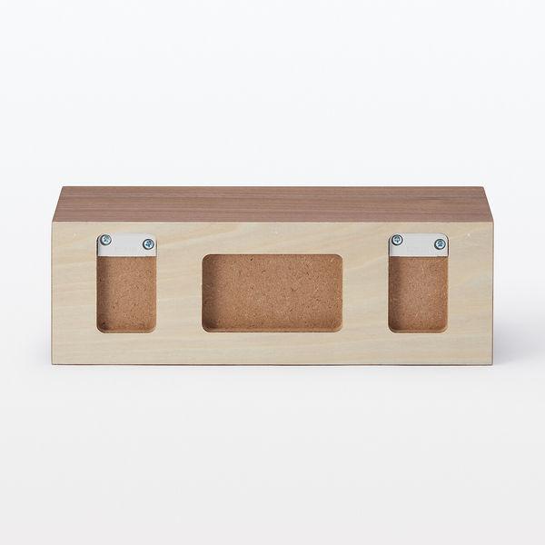 LOHACO - 無印良品 壁に付けられる家具棚 ウォールナット材突板 30cm