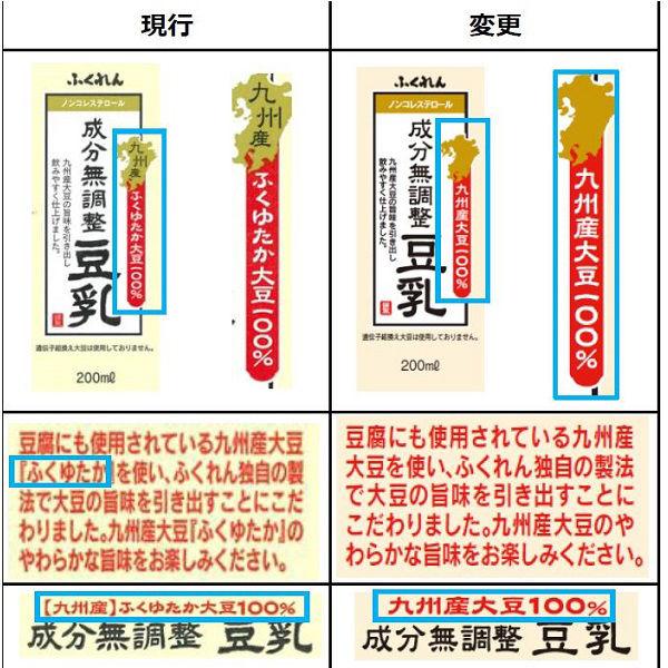 LOHACO - ふくれん 九州産大豆 成分無調整豆乳 200ml 1箱（24本入）
